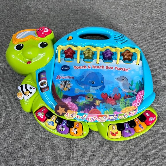 VTech Touch and Teach Sea Turtle Interactive Electronic Learning Book - Picture 1 of 12